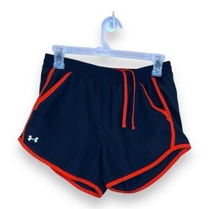 SMALL UNDER ARMOUR BLACK RED ATHLETIC SHORTS ACTIVEWEAR WOMENS